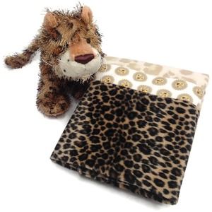 Novelty Flannel Pillowcase Bundle: African Savanah Cat Prints, Webkinz Leopard